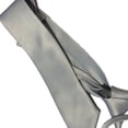 thumbnail image 2 of braveheart Hommes Polyester Cravate Solide Cravate Mode Cravate avec Noeud Assorti Complet Unisexe Pull Corde Cravate pour Robe de Soirée Mariée Argent Gary 1Set, 2 of 3