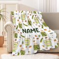 thumbnail image 3 of Personalized Baby Blanket Custom Pickles Name Blanket for Boys Girls Kids Super Soft Comfy Plush Pickles Throw Blankets Birthday Christmas Decor Couch Sofa -50"x60" Inches, 3 of 6