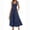 Navy, variant on Dresses for Women 2025 Elegant Classy Summer Bow Tie Sleeveless Maxi Dresses Casual Tiered A-Line Sundresses White L