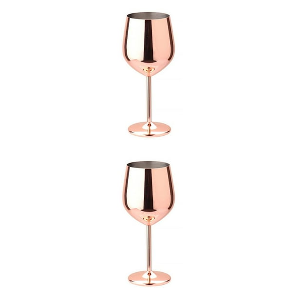 Toystoory Copa de vino de acero inoxidable de 500ml, vaso de una sola capa para bebidas, copa de cóctel de champán, doméstico para Type1 NO1