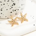 thumbnail image 4 of Aros Airvess Estrella de Mar Bañados en Oro 14K Hipoalergénicos, 4 of 7