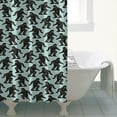 thumbnail image 4 of Blue Bigfoot Pattern Shower Curtain 36"x72" ,Bathroom Decorative Shower Curtains Set with 12 Hooks,Modern Waterproof Washable Shower Curtain, 4 of 6