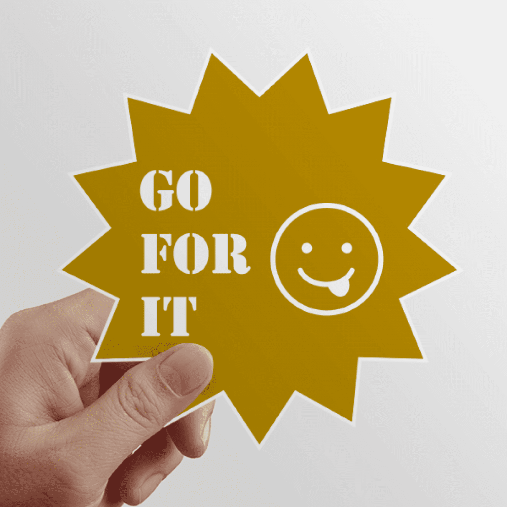 Effort Expression Struggle Meaning Sun Vinyl Sticker Luggage Graffiti