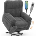 thumbnail image 6 of ODUMDUM Oversized Power Lift Recliner Chairs for Elderly with Massage and Heat, Overstuffed Wide Seat Electric Recliner, Lazy Boy Single Sofa with 2 Cup Holders, USB Ports, Deep Gray, 6 of 10