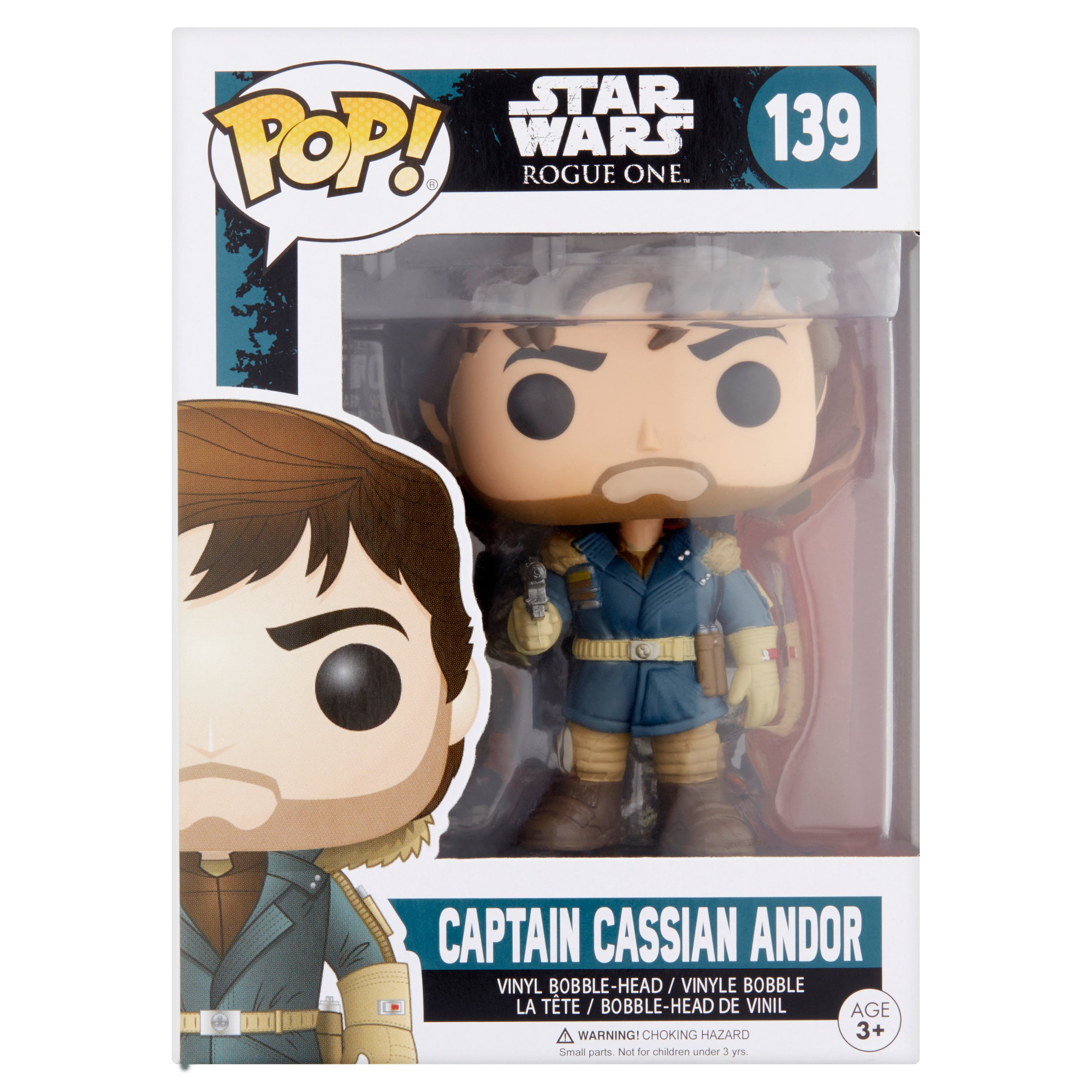 Funko Pop Figure 10451 Star Wars Rogue One Captain Cassian Andor Bobble Toy 151 for sale online 