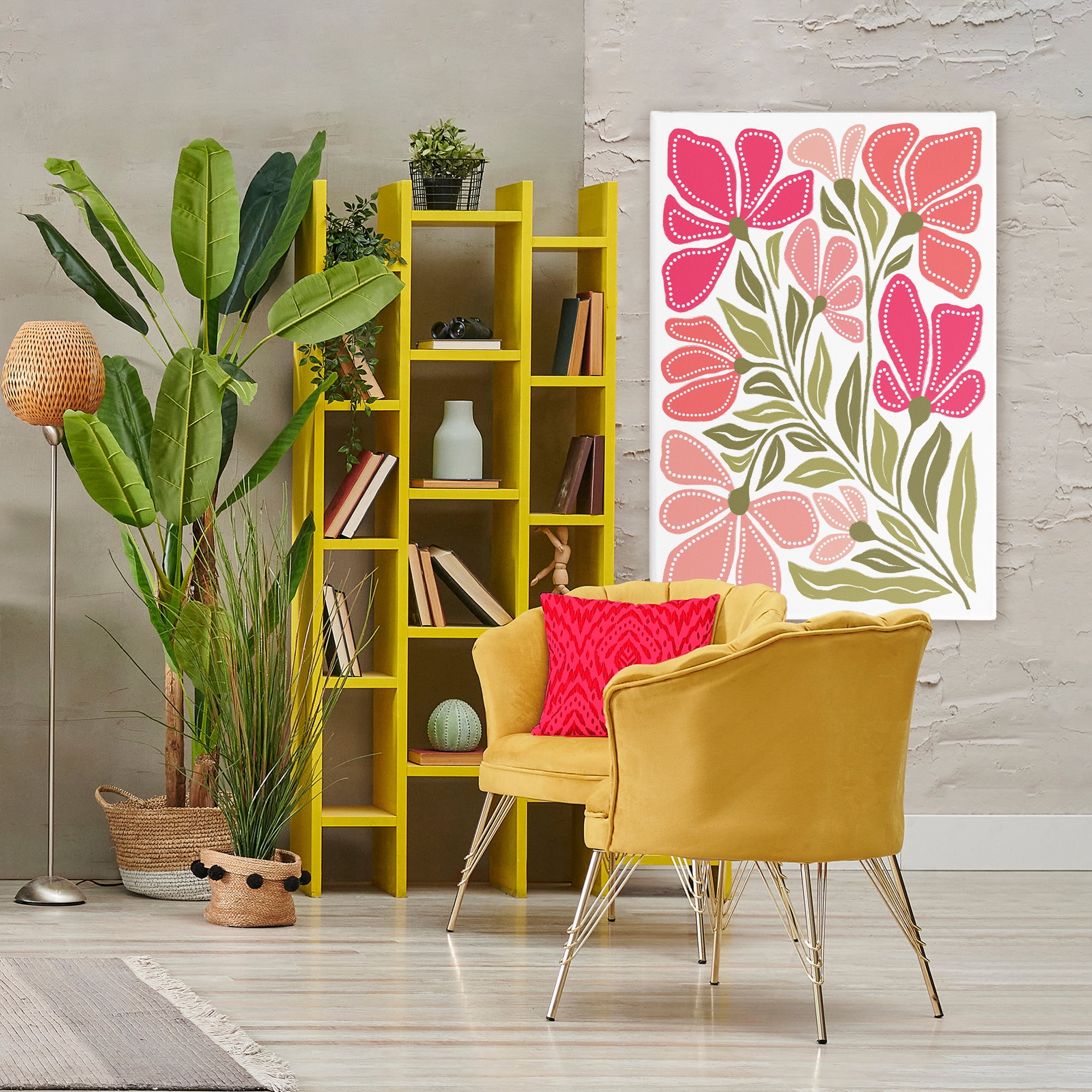 Stupell Industries Bold Midcentury Blooms Canvas Wall Art, design by Martina Pavlova