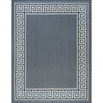 thumbnail image 3 of 8x10 Water Resistant, Large Indoor Outdoor Rugs for Patios, Front Door Entry, Entryway, Deck, Porch, Balcony | Outside Area Rug for Patio | Navy, Greek Key | Size: 7'10'' x 10'2'', 3 of 8