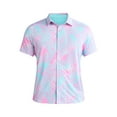 thumbnail image 5 of Birdie Bound Men's & Big Men's Solid and Patterned Performance Resort Short Sleeve Button Up Golf Shirt, Sizes XS-5XL, 5 of 5