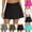 Grey, variant on High Waisted Skirty Board Shorts for Women Flowy Overlay Swim Skorts Bathing Suit Bottoms with Brief Liner