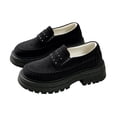 thumbnail image 2 of Fall Winter Women Chunky Platform Loafers, Faux Suede Buckle Slip‑On Shoes, Lug Sole Casual Shoes, 2 of 8