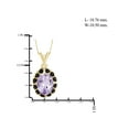 thumbnail image 4 of JewelersClub Silver Necklaces for Women –Silver Necklace for Women 14K Gold Plated Silver – Pink Amethyst Necklace Centerpiece, Black Diamond Accents – Hypoallergenic Pendant, 4 of 4