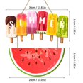 thumbnail image 3 of Watermelon Door Sign Summer Welcome Door Hanger Wood Front Door Wreath Decor Wall Hanging Housewarming Gift Home Decor, 3 of 8
