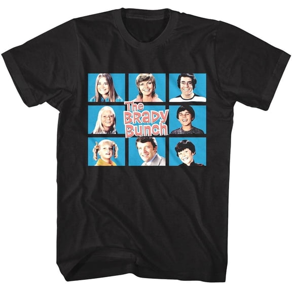 Brady Bunch Opening Credits Men's T Shirt (Black, AdultM)