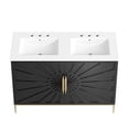 thumbnail image 3 of Awaken 48" Double Sink Bathroom Vanity - Modern Design, Solid Wood, Gold Base, 3 of 3