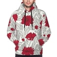 thumbnail image 4 of Bingfone Leaves And Anemone Men'S Drawstring Hoodie Long Sleeve Pocket Sweatshirts-Medium, 4 of 9