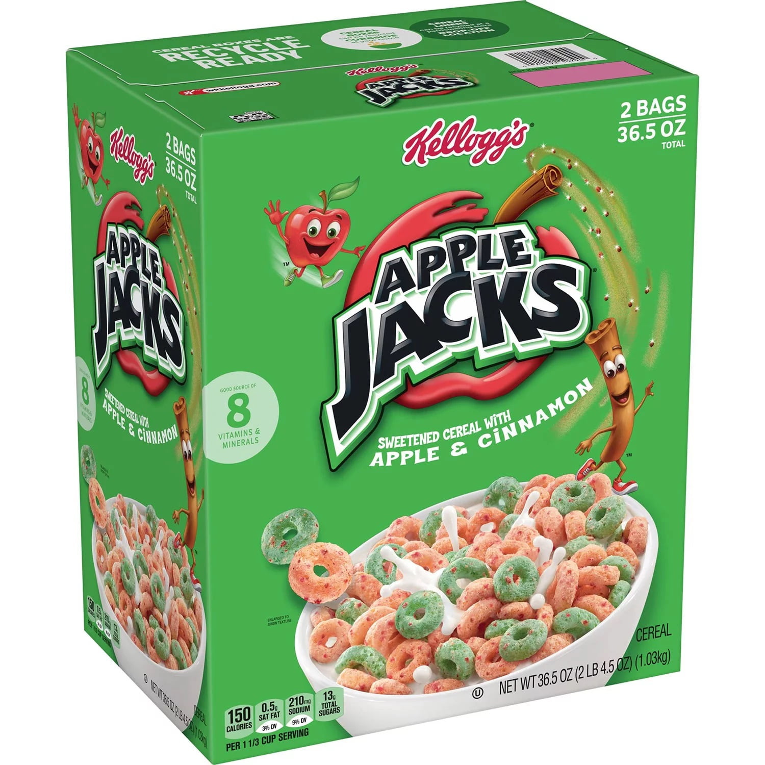 Kellogg's Apple Jacks, Original,21.7 Oz - Walmart.com