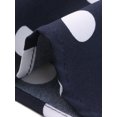 thumbnail image 5 of Blusa de cuello con lazo y puños elásticos impresos para mujeres INSPIRE CHIC, talla XS, color azul marino, 5 of 5