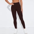 thumbnail image 5 of TGPMGRZ Scrunch Workout Leggings for Women High Waisted Lifting V Back Waist Seamless Gym Yoga Leggings Coffee Size M, 5 of 9