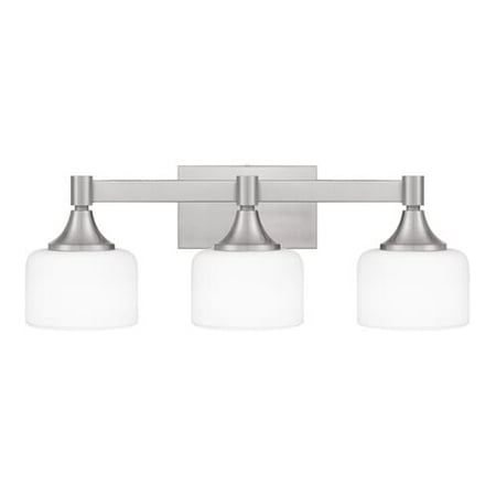 Quoizel Ladson 3 Light Bathroom Vanity Light in Brushed Nickel