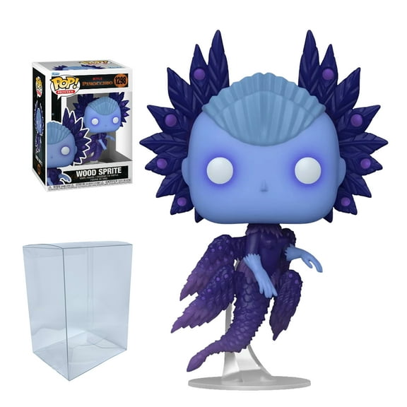 Netflix Pinocchio Wood Sprite #1298 Funko Pop with Protector Bundle - Includes Netflix Pinocchio Wood Sprite #1298 Vinyl Figure with Blue Salamander Emporium Plastic Protector Case