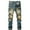#12, variant on GYRATEDREAM Boy's Skinny Ripped Jeans Destroyed Distressed Taper Zipper Denim Jeans Pants with Holes