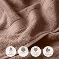thumbnail image 4 of Superior 800 GSM Egyptian Cotton 4-Piece Hand Towel Set, Soft Ultra Absorbent Towels, Denim Blue, 4 of 5