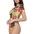 thumbnail image 2 of Naloa Cute Cartoon Cat Women's Short-Sleeved Onesie, One-Piece Swimsuit for Parties, dates, clubs - X-Large, 2 of 9