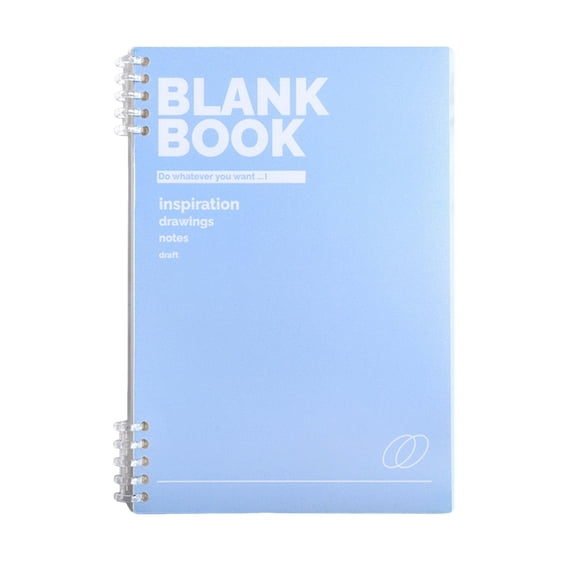 SLUOHZXI B5 Thick Bound Notebook with Transparent Plastic Cover, 8mm Even Ruled Writing Journal , 25×17.8cm Portable Note Book for Office Daily Note Taking & Document Recording
