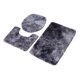 thumbnail image 5 of Juego de alfombrillas de baño de 3 piezas para baño con tapa de inodoro Alfombra de contorno Absorbente de agua Juego de alfombras de baño antidesliza Gris Soledad Alfombra de baño, 5 of 9