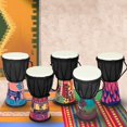 thumbnail image 4 of Tambour Peint Coloré Africain 4 Pouces Tête Éducative, 4 of 8