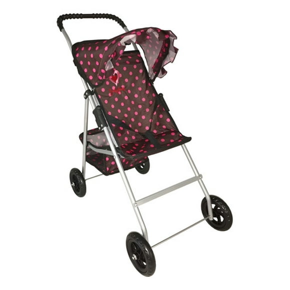 Carriola Para Muñecas Baby Kaori Aa01 Canastilla De Malla Negro Puntos