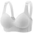 thumbnail image 2 of Loopsun Womens Bras Plus Size, Bras for Women, Woman Lace Stitching Strap Gathers Solid Underwear Daily Bra Silver,42/95B, 2 of 4