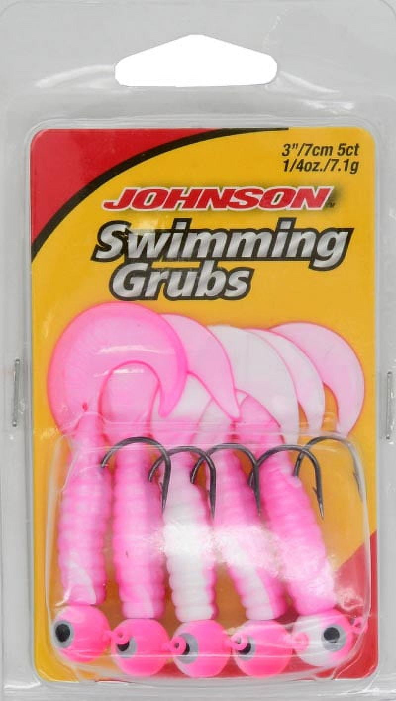CLOSEOUT** JOHNSON FISHING SWIMMING GRUBS-SG3C1/8-BL - Northwoods