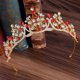 thumbnail image 5 of Corona de tiara para mujer, coronas de reina de diamantes de imitación, tiaras de boda, coronas, diadema (rojo), 5 of 5