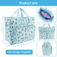 thumbnail image 5 of Extra Large Capacity Yarn Storage Bag Oxford Cloth Cross Stitch Bag with Shoulder Strap Knitting Bag Portable Crochet Travel Bag for Yarn Balls Crochet Hooks Knitting Needles, 5 of 12