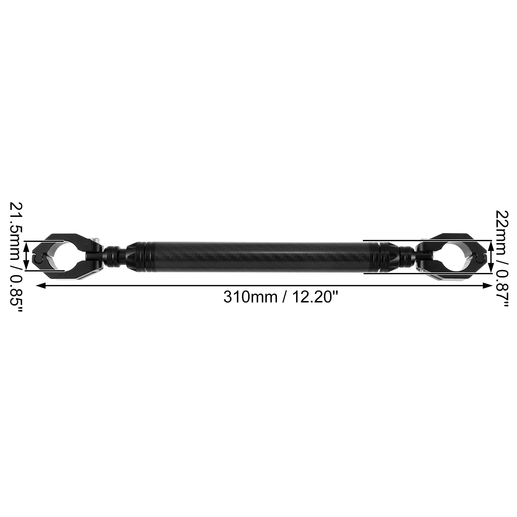 Unique Bargains Universal 22mm Carbon Fiber Pattern Black Motorcycle Balance Bar Crossbar Handlebar Adjustable