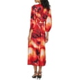 thumbnail image 2 of DKNY Womens Printed Puff Sleeves Midi Dress, 2 of 2
