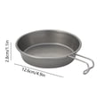thumbnail image 3 of cpengpj ClearanceTray With Handle Stainless Steel Camping Hiking Portable Tableware Picnic Mini Dinner Tray, 3 of 6