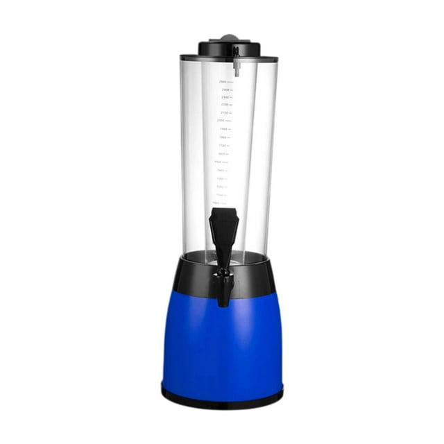 Dispensador de cerveza, torre de cerveza de mesa, fácil de limpiar, helada, 2,5l, para pared del hogar azul
