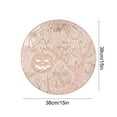 thumbnail image 3 of Gold Halloween Pumpkin Placemat - 14.96x14.96in PVC Table Mat for Restaurant & Home Decor - Waterproof, Heat-Resistant & Anti-Slip Party Tableware for Halloween, Thanksgiving & Fall Decorations, 3 of 6