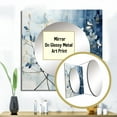 thumbnail image 3 of Designart "Blue And Grey Leaves Adorning A Branch" Leaves Square Mirror For Wall Decor - Large Blue Square Mirror Printed Wall Decor - Traditional Square Living Room Mirror, 3 of 5