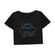 thumbnail image 4 of Camiseta corta de verano para mujer, camiseta recortada de entrenamiento Simple para vacaciones en la playa S, 4 of 7