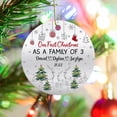 thumbnail image 3 of Personalized Our First Christmas As A Family of Three Ornament 2025, Deer 3 Gift for Dad Mom Baby, 1st Xmas Gift, Custom Names Our First Christmas as a Family of 3 Ornament #2, 3 of 6