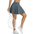 thumbnail image 4 of Alove Women's 2.76 Inch Wiastband Tennis Skirts Lining Shorts With 3 Pockets, 4 of 6