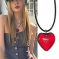 thumbnail image 2 of Necvior Simple Loves Pendant Clavicle Chain Adjustable Black Rope Cold Wind Necklace, 2 of 20