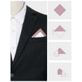 thumbnail image 3 of INSPIRE CHIC Men's Color Block Lightweight White Pocket Squares for Formal Wedding Pink One Size, 3 of 4