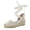 Beige, variant on Bonita Platform Espadrille Wedge Sandals for Women, Closed Toe Lace Up Ankle Wrap Dressy Everyday Womens Heels