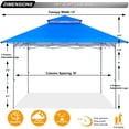 thumbnail image 5 of ABCCANOPY Easy Set-up 13x13 Canopy Tent - 13ftx13ft Blue, 5 of 5