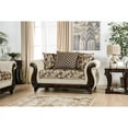 thumbnail image 2 of Furniture of America Esterbrook Chenille Upholstered Loveseat in Beige, 2 of 6