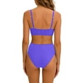 thumbnail image 4 of High Waisted Bikini Sets for Women,Push Up Swimsuits Stretch Fit V Neck Twist Front Bathing Suit, 4 of 7